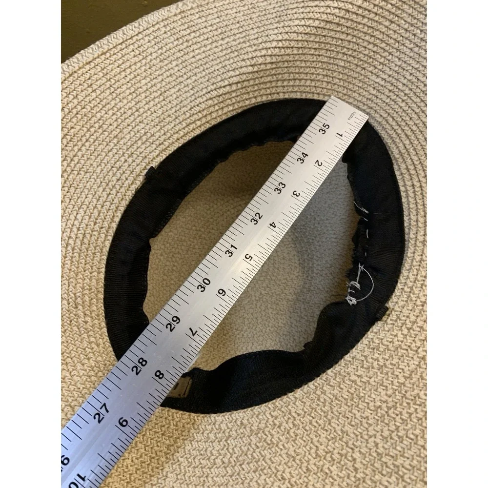 FURTALK Womens Beach Sun Straw Hat Travel Brim Summer Black Ribbon